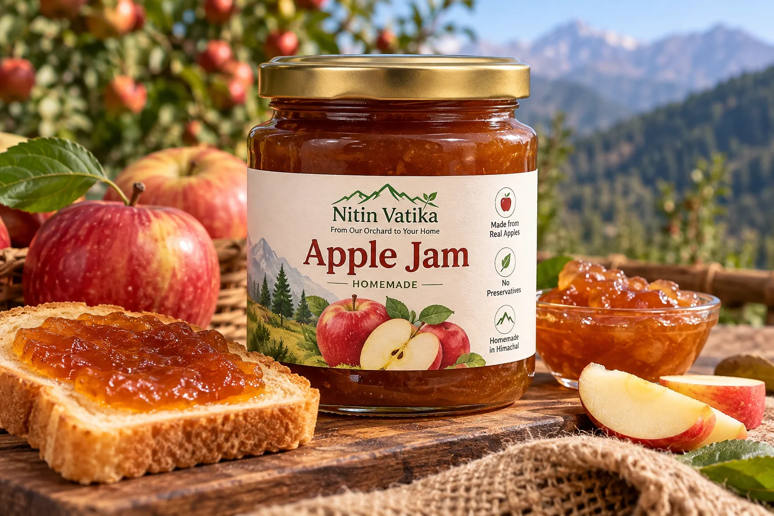 Homemade Apple Fruit Jam from Nitin Vatika